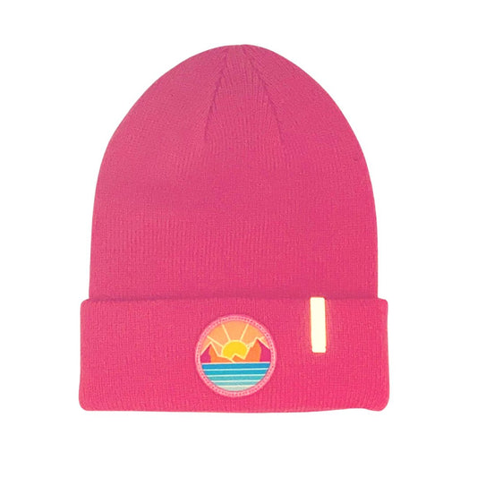Pacific Beach Sunwashed Sunset Beanie With Safety Reflective Feature