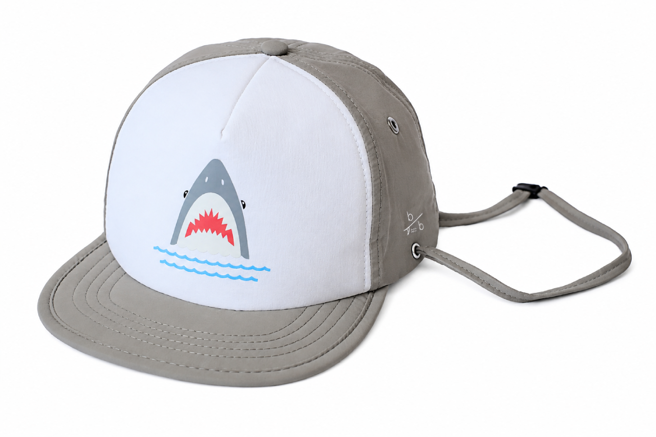 Great White Shark Bite Kids Sun Hat - Chin Strap Water Resistant
