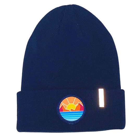 Pacific Beach Tidal Wave Beanie With Safety Reflective Feature