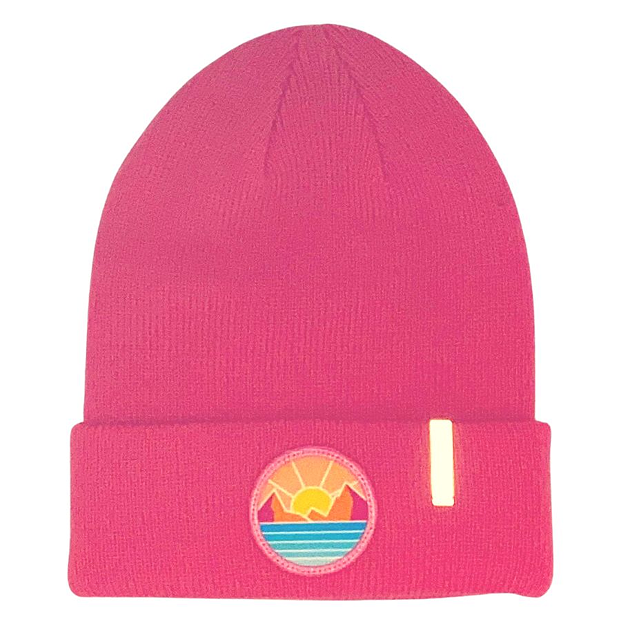 Pacific Beach Sunwashed Sunset Beanie With Safety Reflective Feature