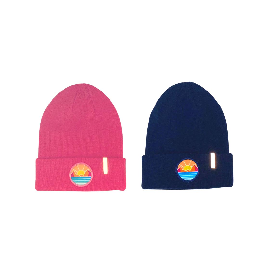Pacific Beach Beanie Matching With Safety Reflective Feature